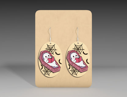 Halloween Skeleton Unicorn Earrings SVG Bundle 5 Designs