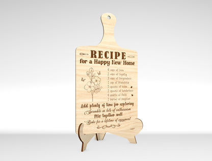 Recipe for a Happy New Home SVG Laser Cut File for Glowforge