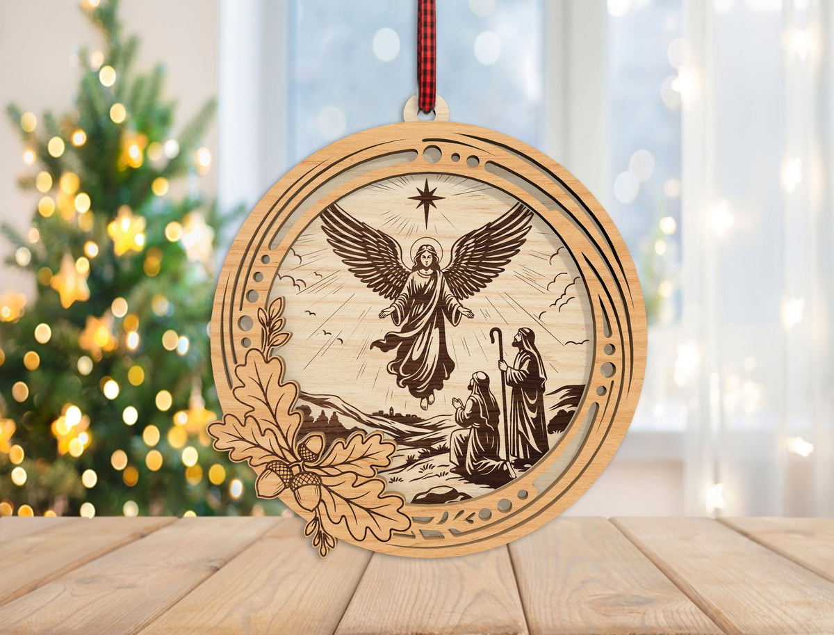 Nativity Ornament SVG Bundle 6 Christian Christmas Laser Cut Designs