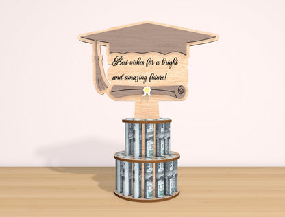 Graduation Money Cake Topper SVG Laser Cut File for xTool and Glowforge