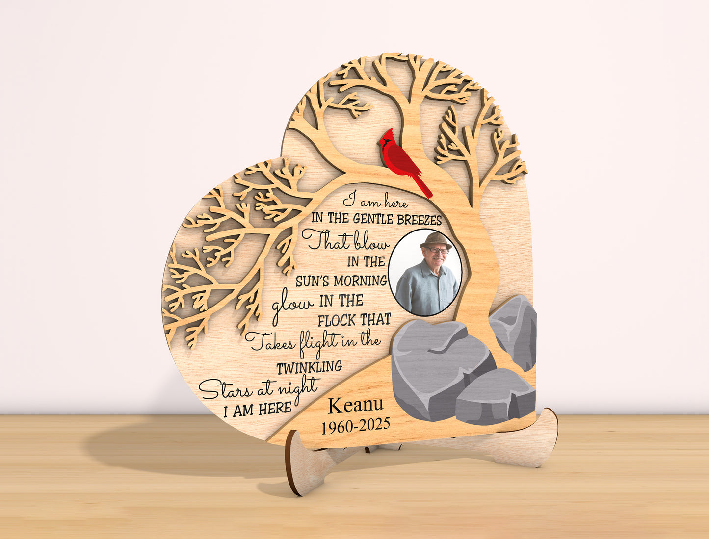 Memorial Tree Photo SVG Laser Cut File for Glowforge