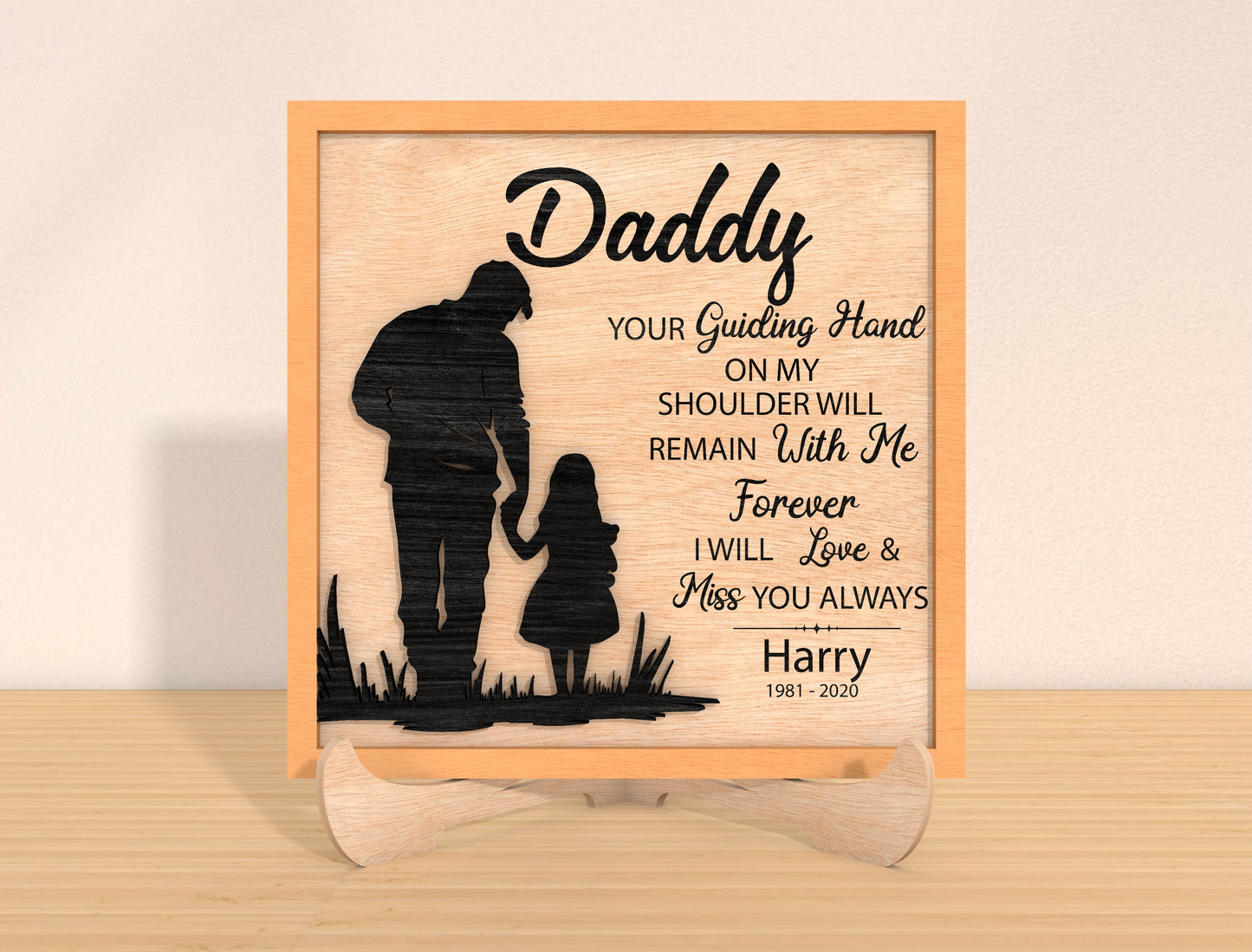 Daddy Memorial Quote SVG Laser Cut File for Glowforge and xTool