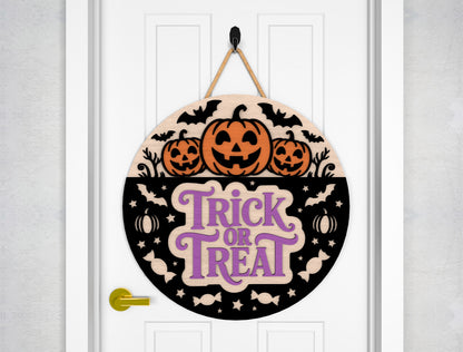 2 Halloween Pumpkin Door Sign SVG Ghost Laser Cut Bundle for xTool
