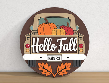 Fall Door Hanger SVG Bundle for Glowforge xTool LightBurn 9 Designs