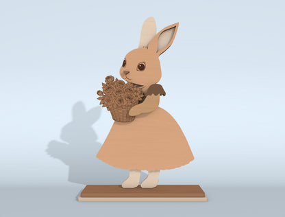 Cute Easter Animal SVG Bundle 9 Designs Tabletop for Glowforge and xTool