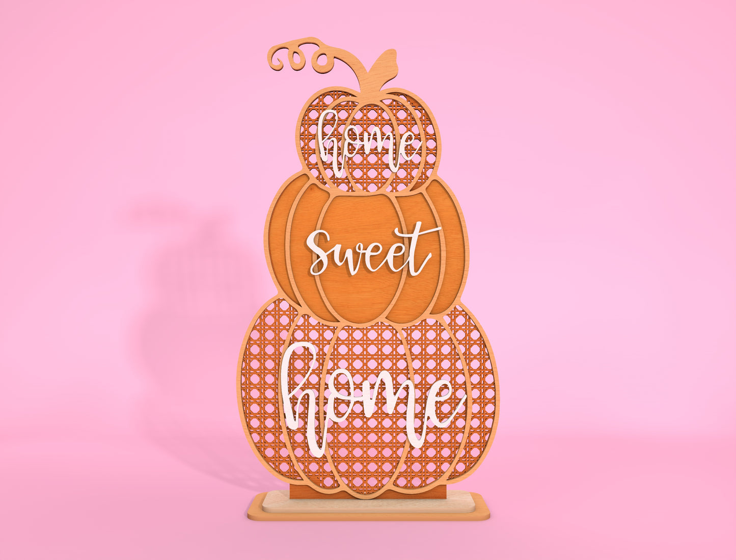Home Sweet Home and Bless This Home Stacked Pumpkin SVG Set for Glowforge xTool LightBurn 2 Designs