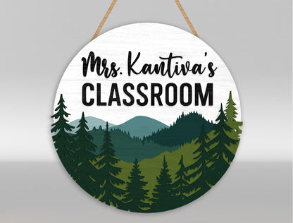Personalized Classroom Door Hanger SVG Laser Cut File for Glowforge and xTool