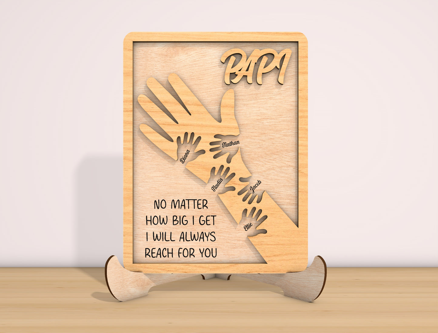 Dad Holding Hands Sign SVG for Glowforge and xTool