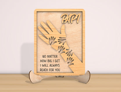 Dad Holding Hands Sign SVG for Glowforge and xTool