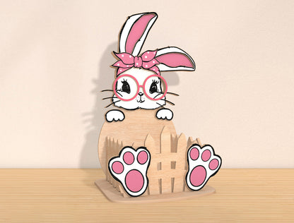 Bunny Basket Holder SVG Bundle Cute Rabbit Candy Easter for Glowforge