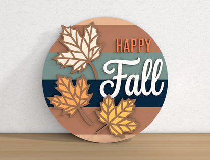 Fall Round Signs SVG Bundle for Glowforge xTool LightBurn 9 Designs