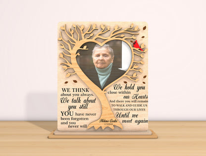 Memorial Tree Photo Sign SVG Laser Cut File for LightBurn