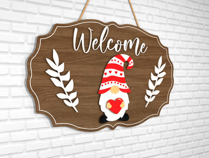 Interchangeable Gnome Door Sign SVG for Glowforge xTool Laser Cut File