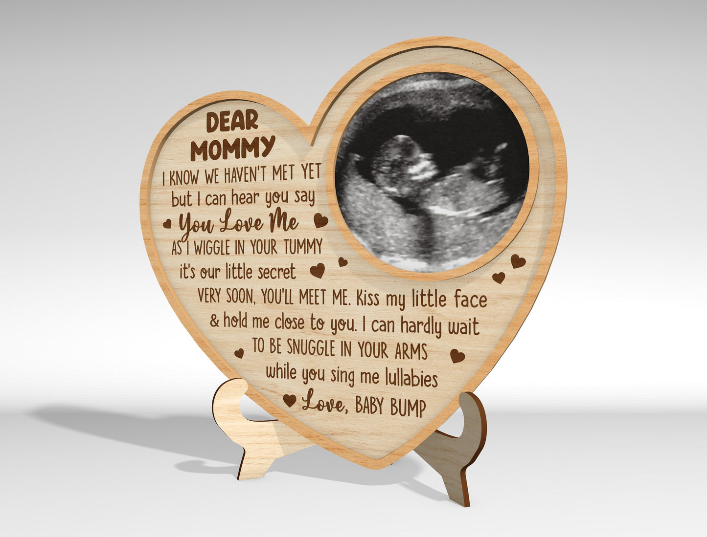 Ultrasound Mom and Dad Heart Sign SVG Bundle for Glowforge