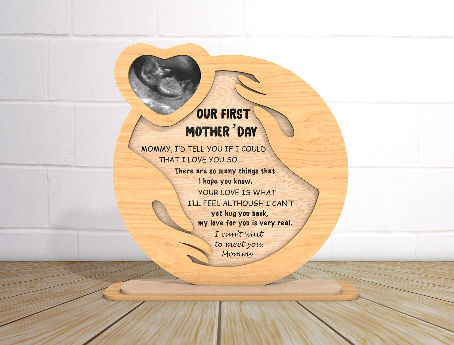 Our First Mother's Day Photo Frame SVG for Glowforge and xTool