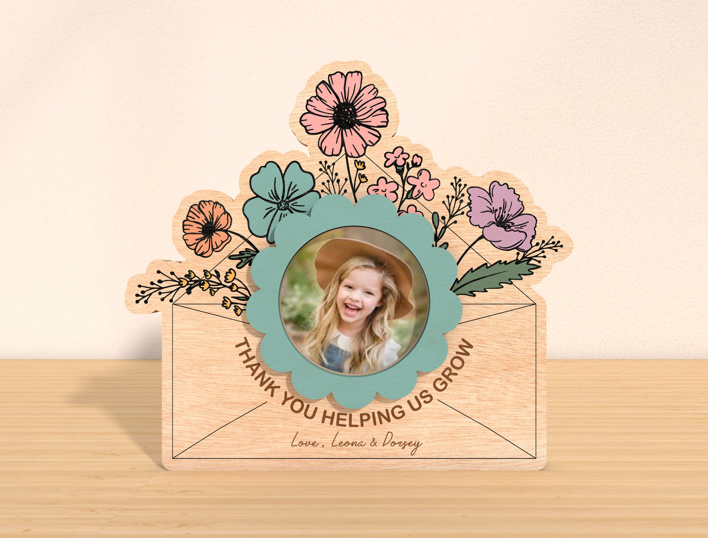 Mom Photo Frame Stand SVG Bundle Floral for xTool and LightBurn