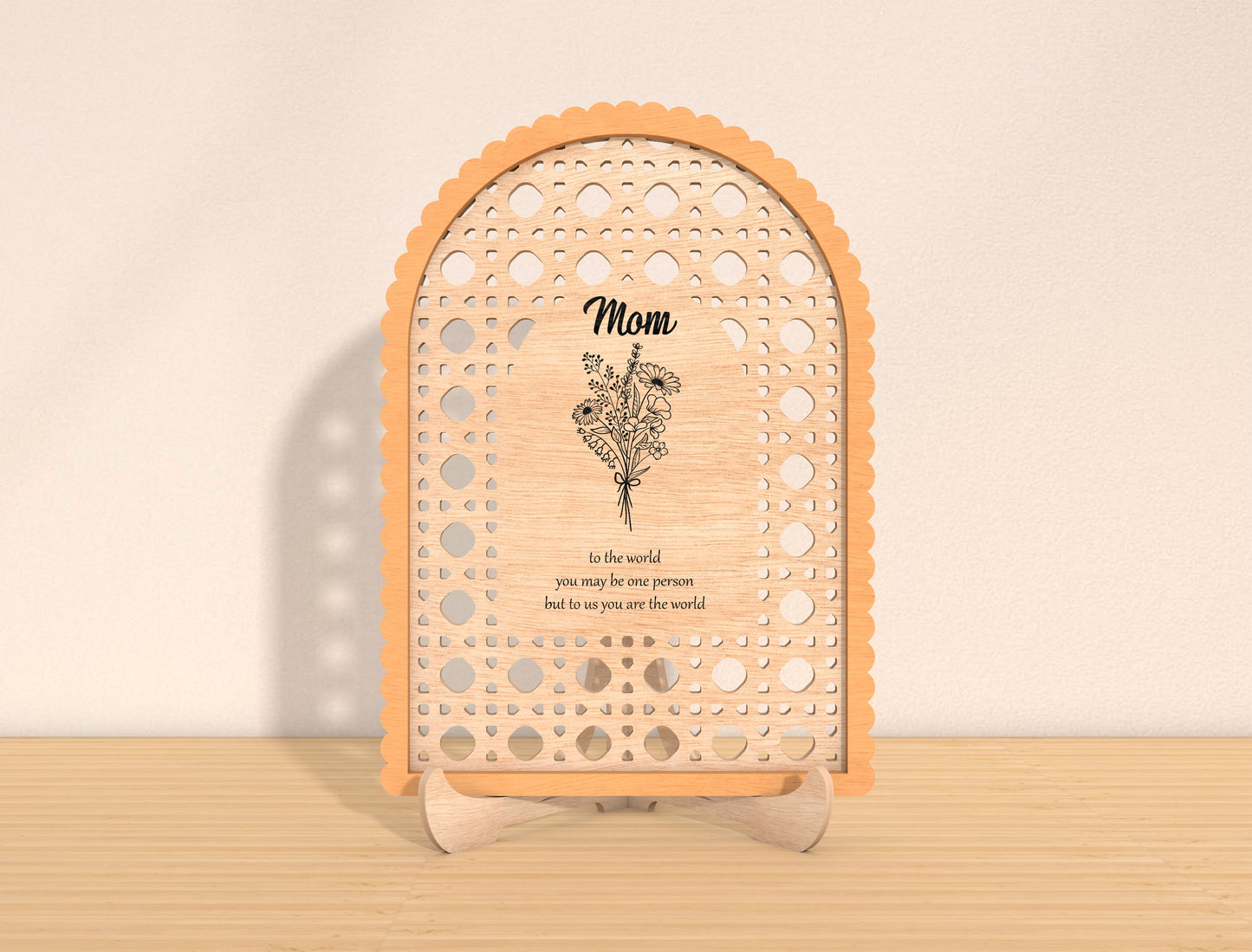 Mother's Day Floral Arch Sign SVG Bundle for Glowforge and xTool