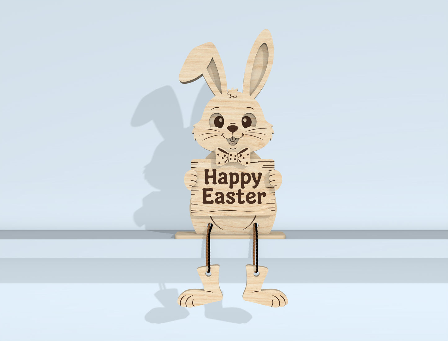 Easter Bunny Shelf Sitters SVG Bundle for LightBurn and Glowforge
