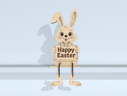 Easter Bunny Shelf Sitters SVG Bundle for LightBurn and Glowforge