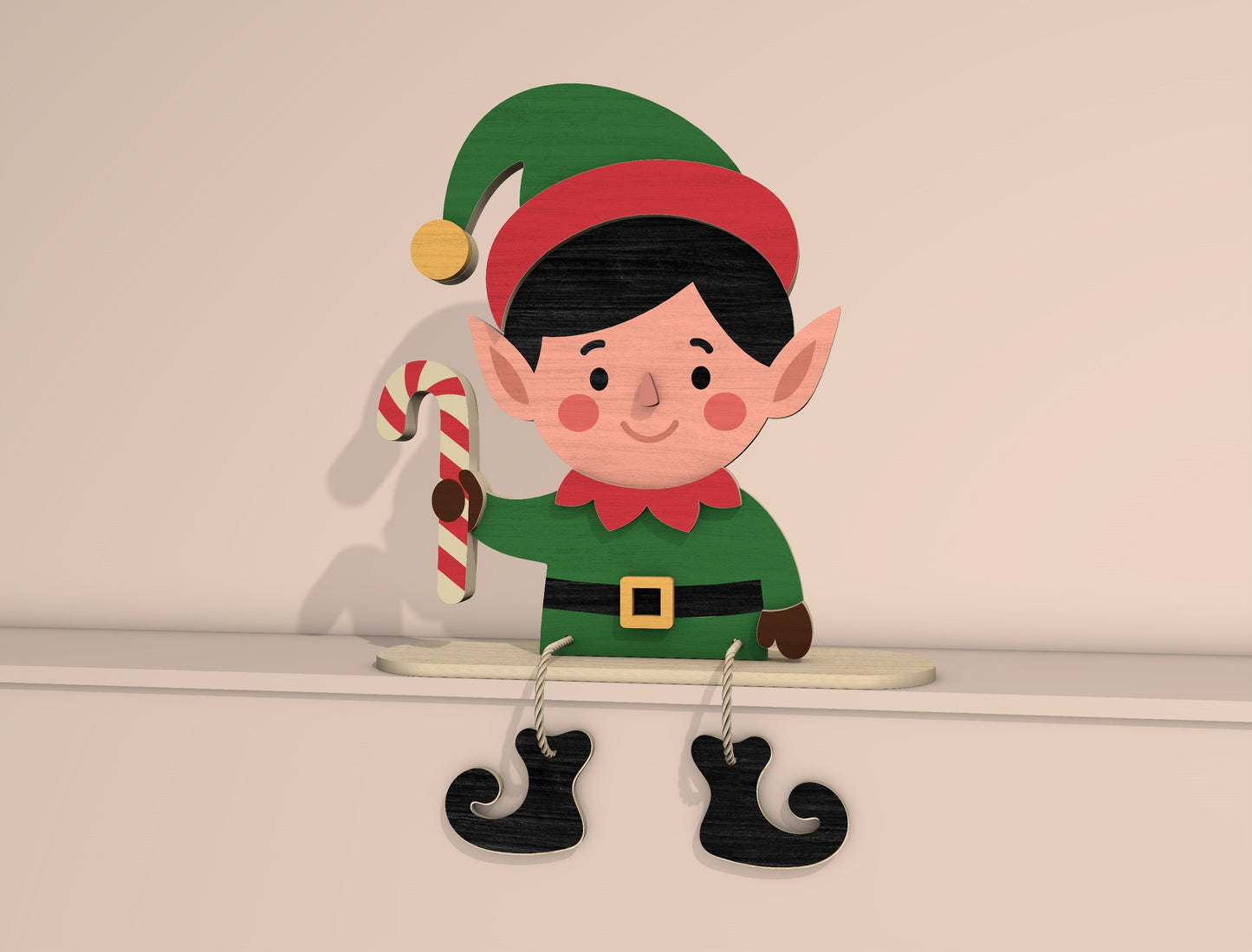 Christmas Character Shelf Sitter Laser Cut File | Ready to Cut | Glowforge, xTool, LightBurn, etc. My Store