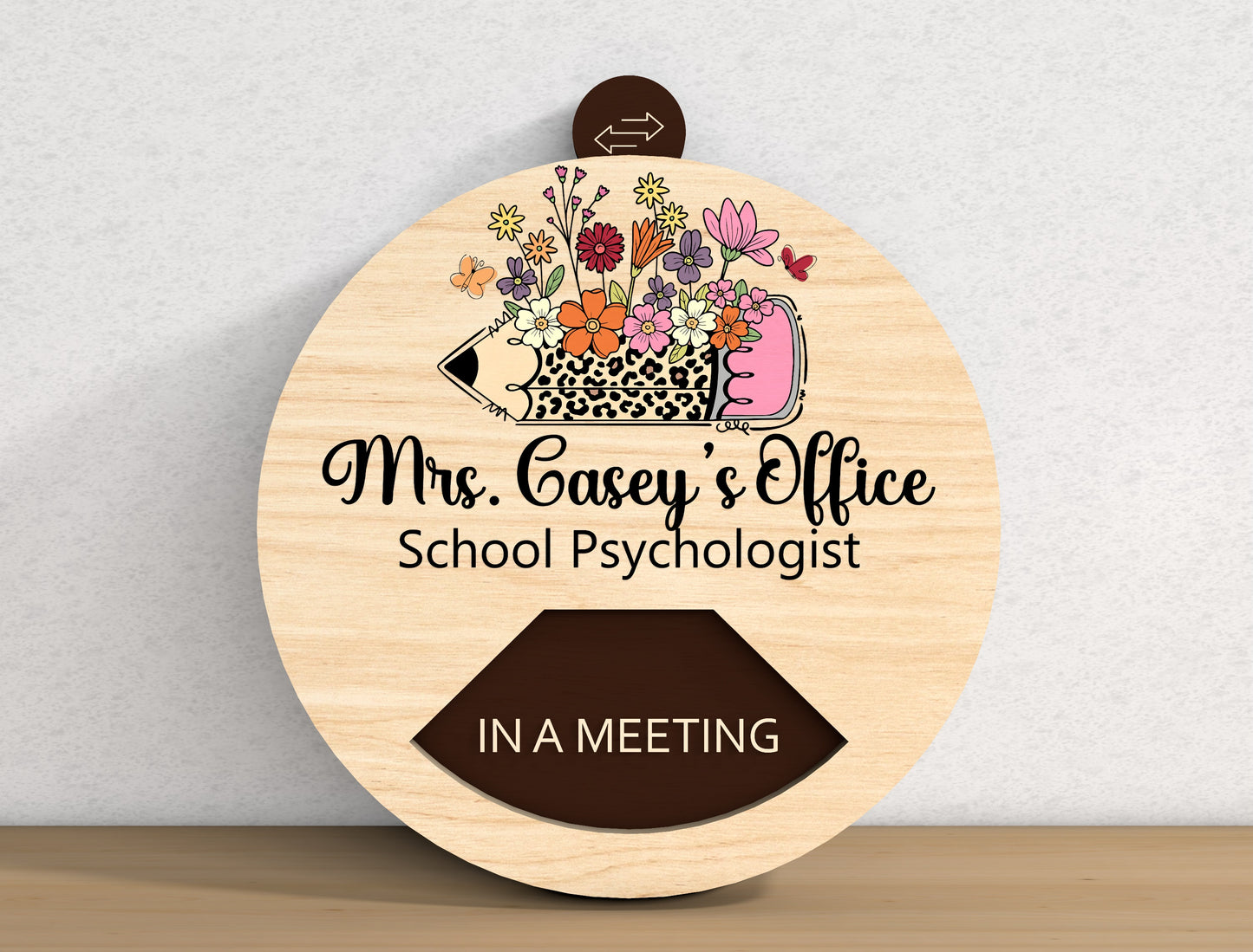 Personalized Teacher Office Door Sign SVG Laser Cut File for xTool and Glowforge