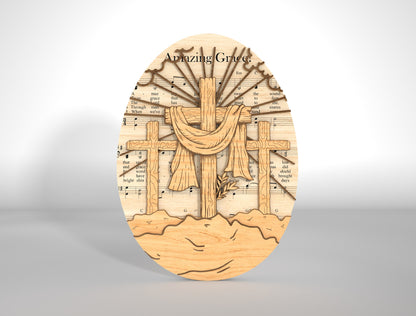 Christian Easter Cross Egg SVG Jesus Cross Decor for Glowforge and xTool