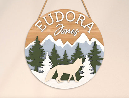 Personalized Forest Animal Name Sign SVG Bundle for xTool and Glowforge