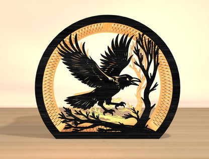 Raven Lantern Laser Cut File Bundle for Glowforge xTool LightBurn 6 Designs
