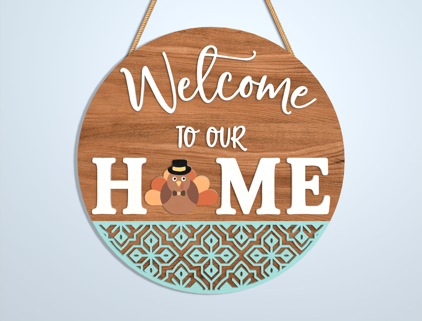 Interchangeable Welcome Door Sign SVG Bundle for xTool and Glowforge