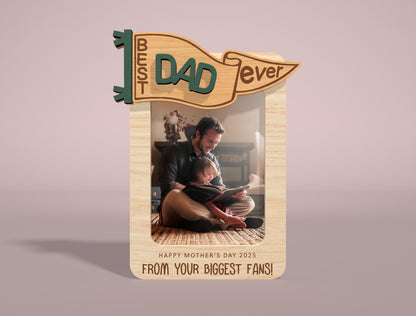 Mom and Dad Photo Frame Banner SVG Bundle for Glowforge and xTool