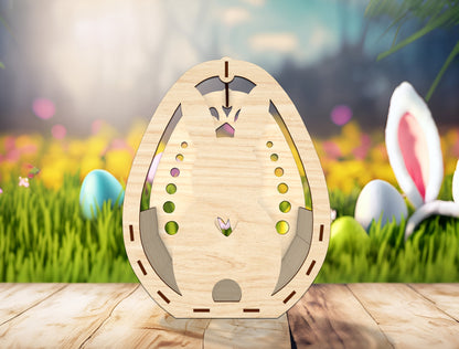 Easter Egg Bunny Farm Lantern SVG Spring Scene for Glowforge and xTool