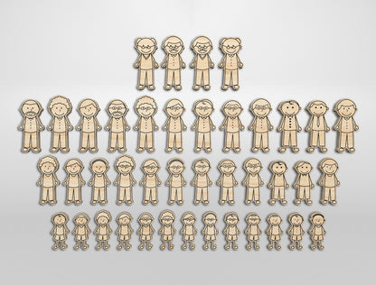 Cute Family Shaker Heart SVG Bundle for Glowforge and xTool