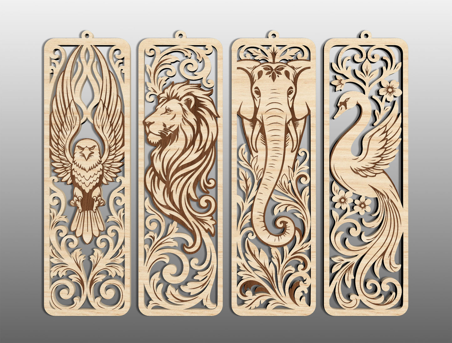 Woodland Animal Bookmark SVG Bundle 26 Designs for LightBurn Glowforge xTool