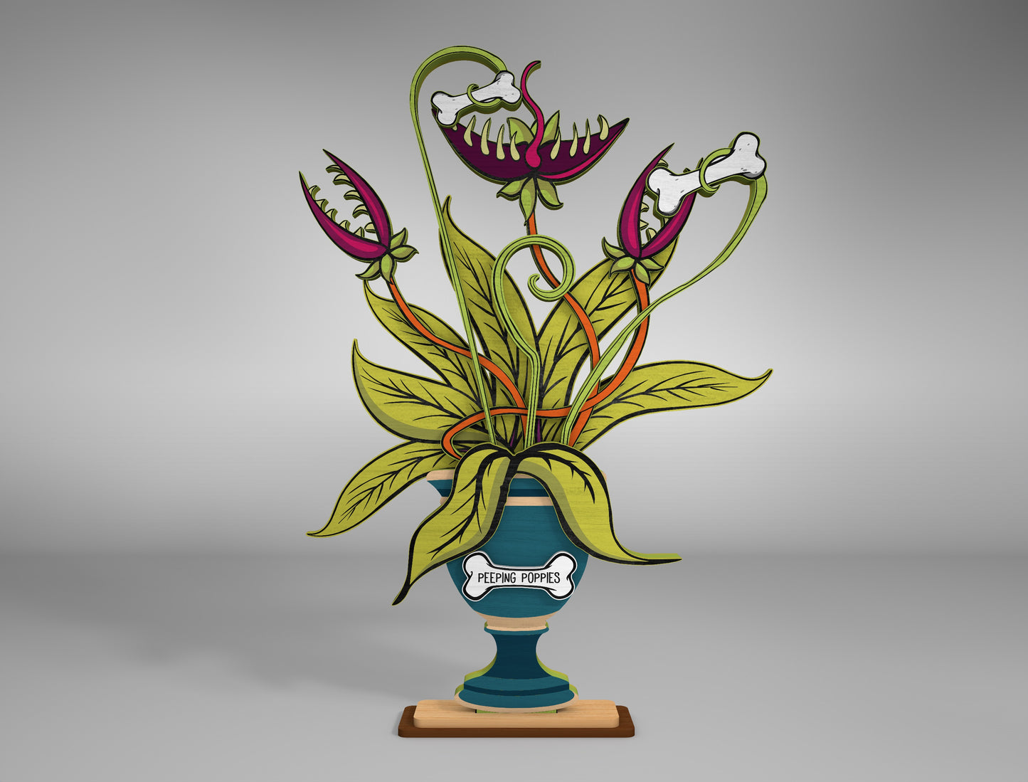 Halloween Carnivorous Plant SVG Bundle for Glowforge xTool LightBurn 2 Designs