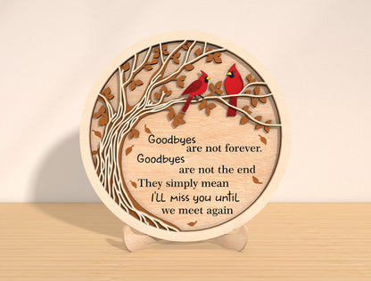 Cardinal Bird Tree Memorial SVG Laser Cut File for LightBurn