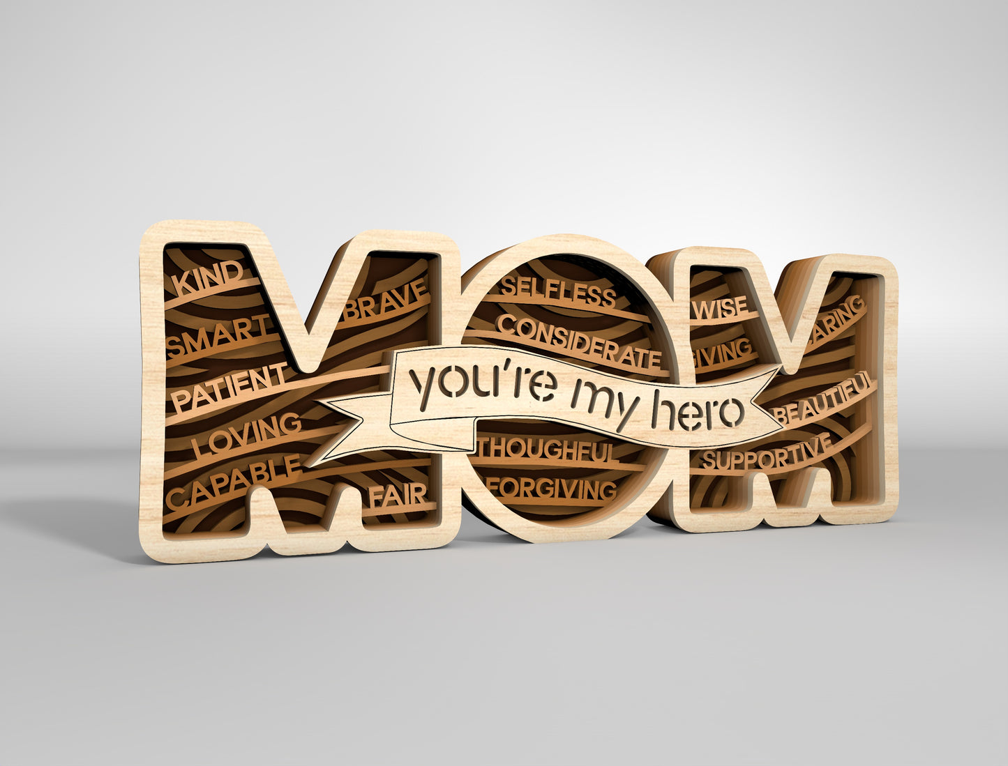 Mom and Dad Inspirational Words Sign SVG Bundle for LightBurn and xTool