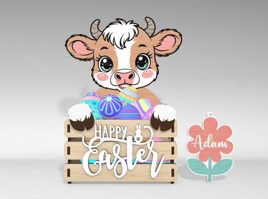 Easter Animal Basket Holder SVG Bundle Wooden for LightBurn and xTool