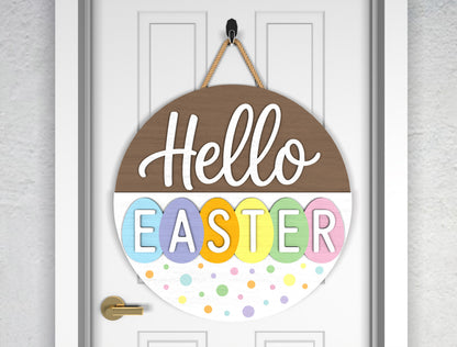 Easter Door Hanger Bundle SVG 9 Spring Welcome Designs for LightBurn and xTool