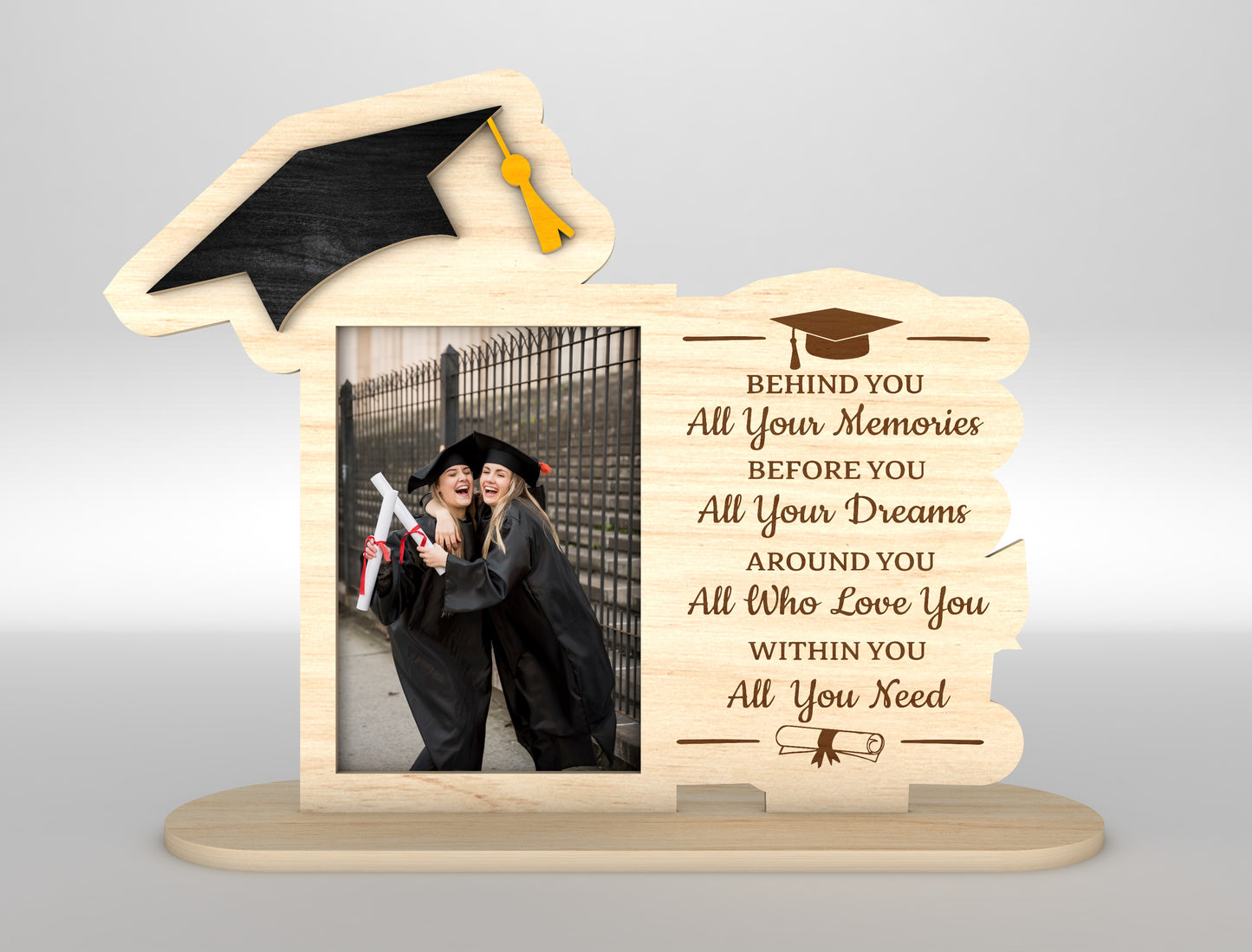 Graduation Photo Frame SVG Laser Cut File for Glowforge and LightBurn