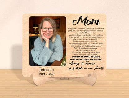 Memorial Photo Tabletop Sign SVG Personalized Laser Cut File  for LightBurn and Glowforge