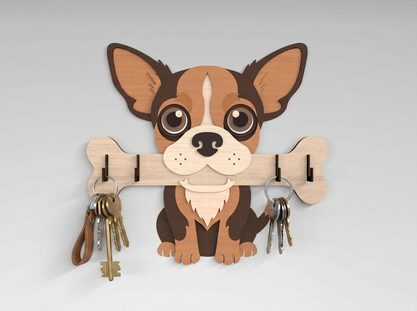 Dog Breed Key Holder SVG Bundle for Glowforge and LightBurn