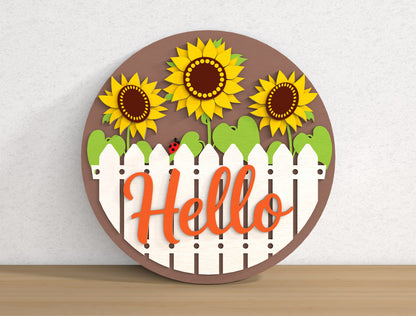 Summer Door Hanger SVG Bundle with Hey Silly Goose Sign Designs