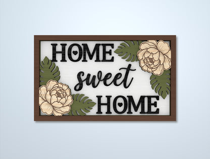 Home Sign SVG Bundle Laser Cut File for LightBurn and Glowforge