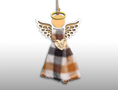 Personalized Angel Memorial Ornament SVG Bundle for Glowforge and xTool