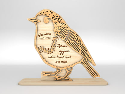 Angel Memorial Tabletop Sign SVG Plaque with Name Dates Laser Cut File for xTool