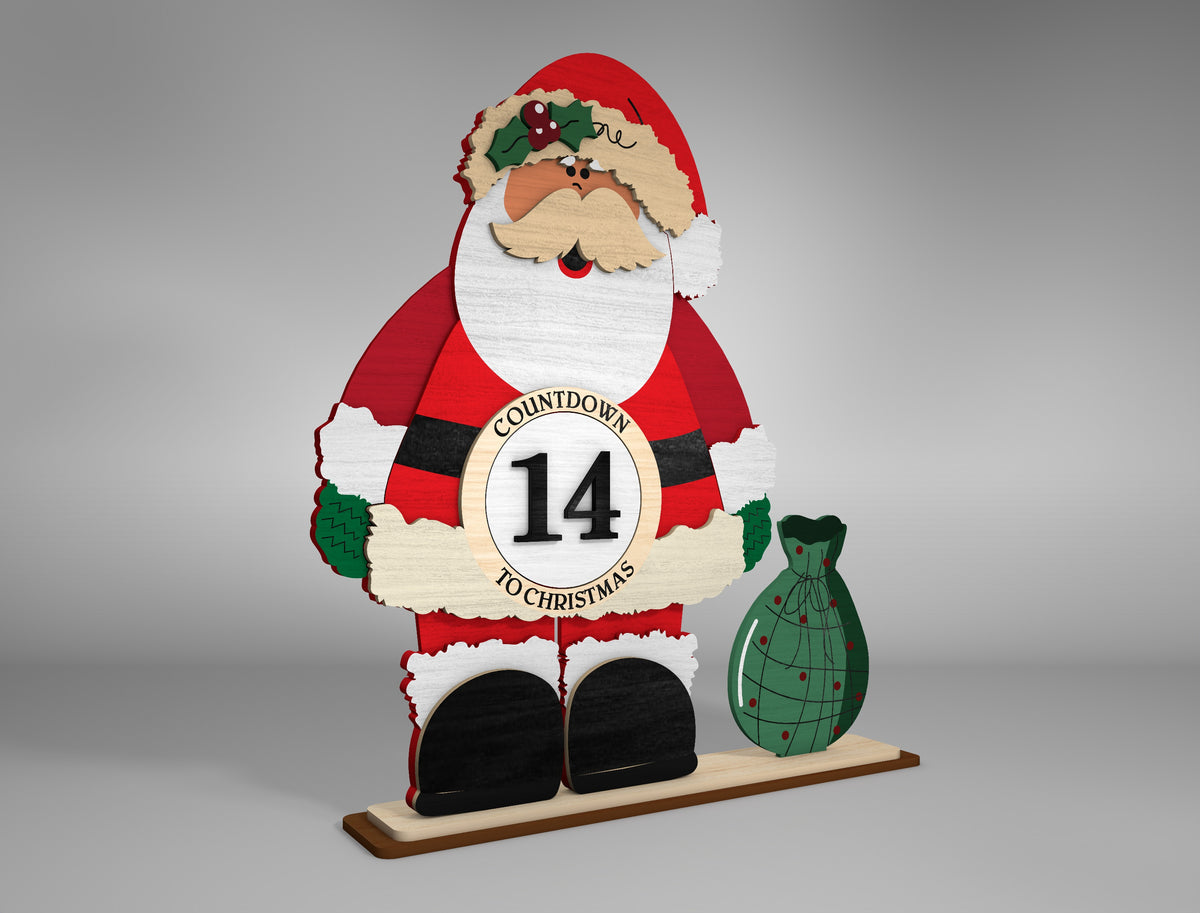 Standing Countdown Santa SVG 4