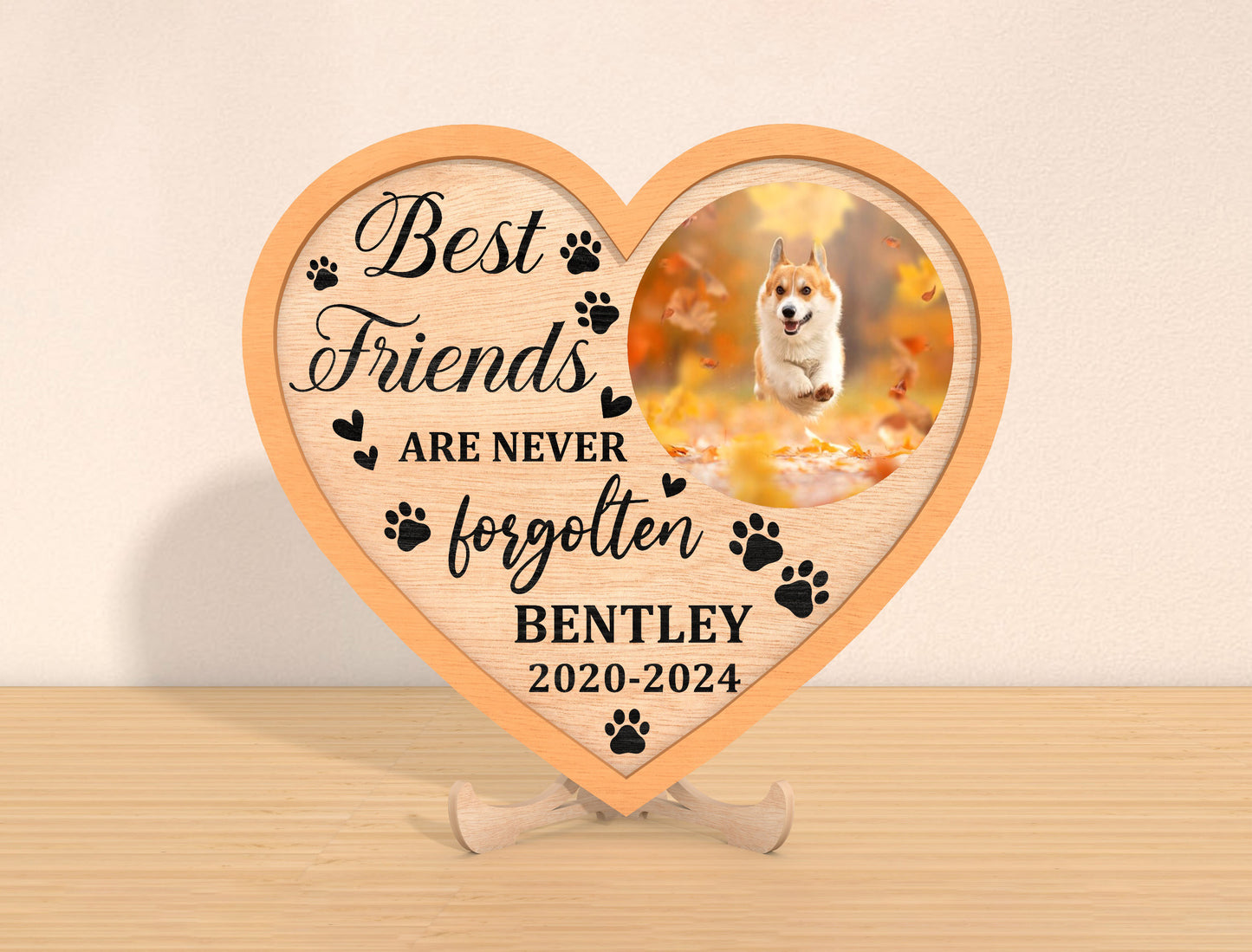 Heart Pet Memorial SVG Bundle Photo Frame for Glowforge and xTool
