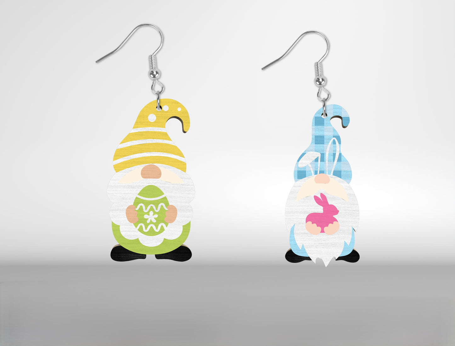 Easter Day Earrings SVG Set 12 Bunny Chick Jewelry for Glowforge and xTool