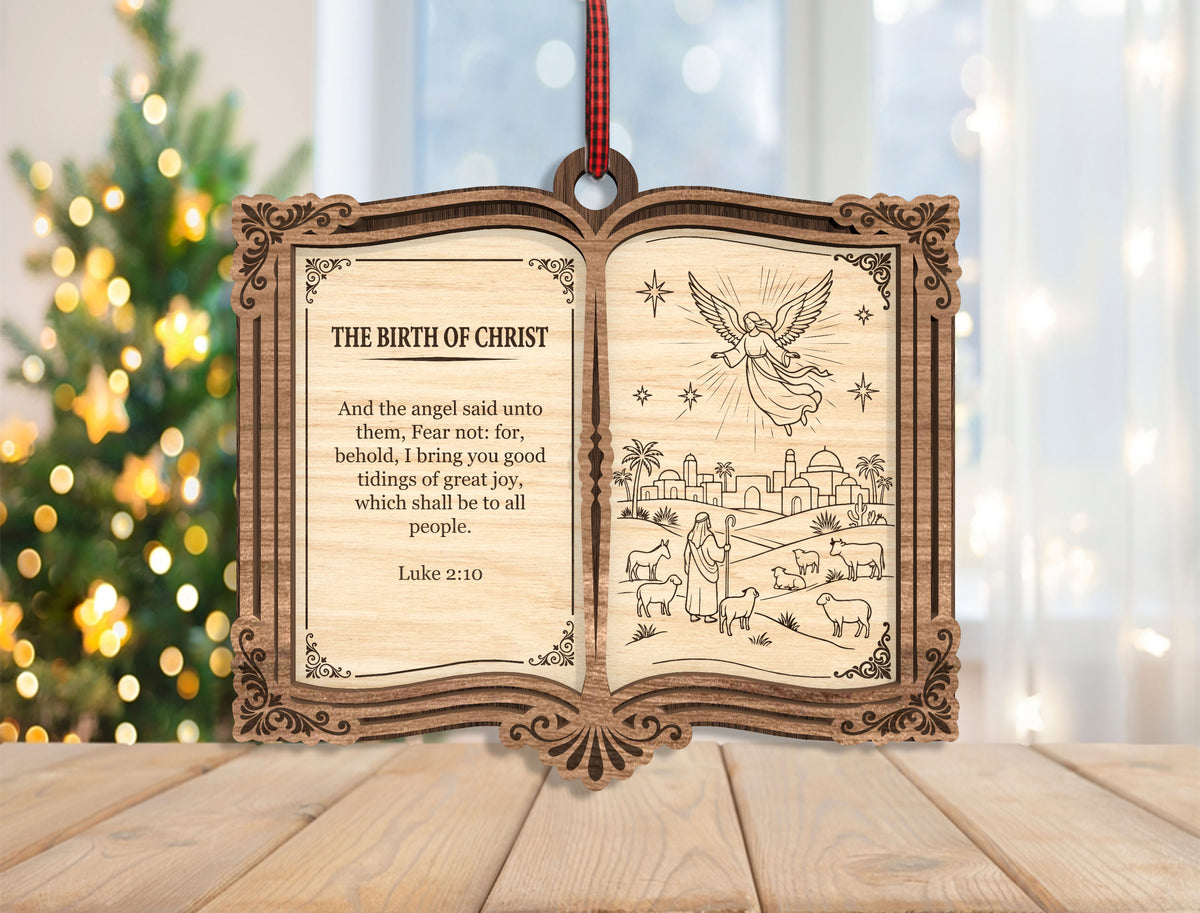 Nativity Book Ornament SVG Bundle Christmas Laser Cut Designs