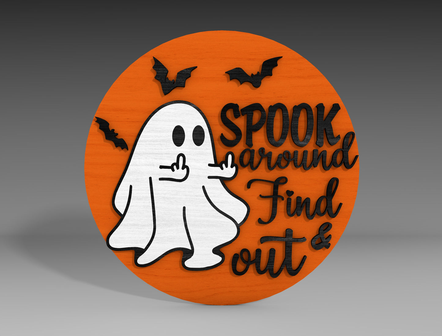 Ghost Spooky Door Hanger SVG Bundle for Glowforge xTool LightBurn 7 Designs